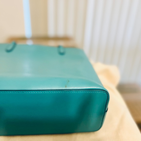 Kate Spade Stone Blue Leather Tote EUC - Picture 5 of 5